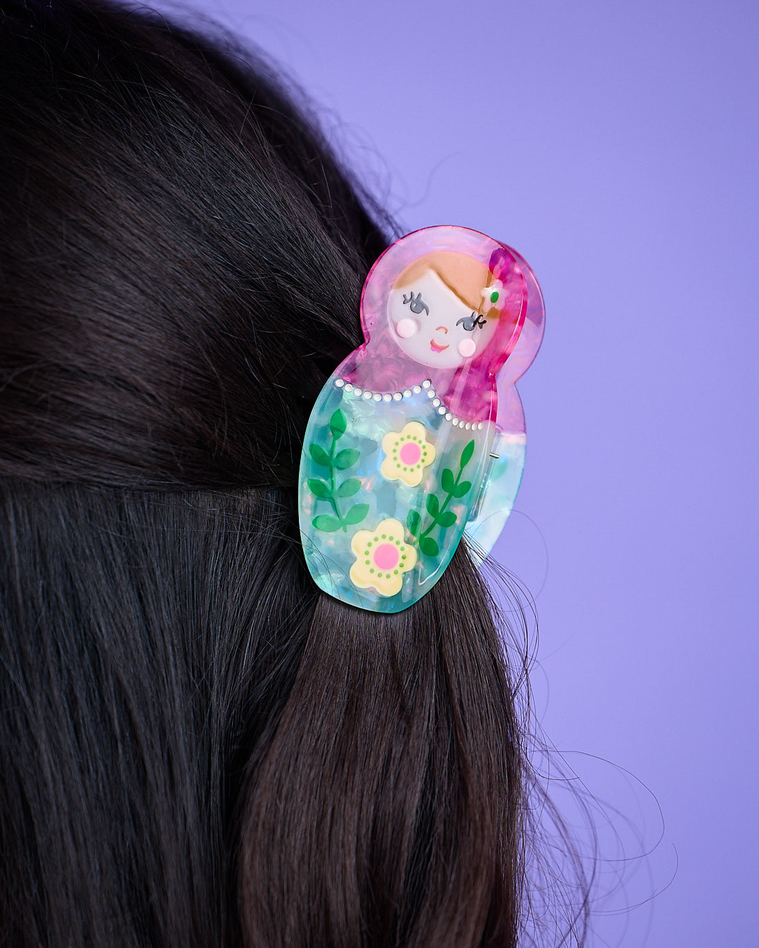 HAARSPANGE HEISSELIEBE MATROSCHKA GRÜN