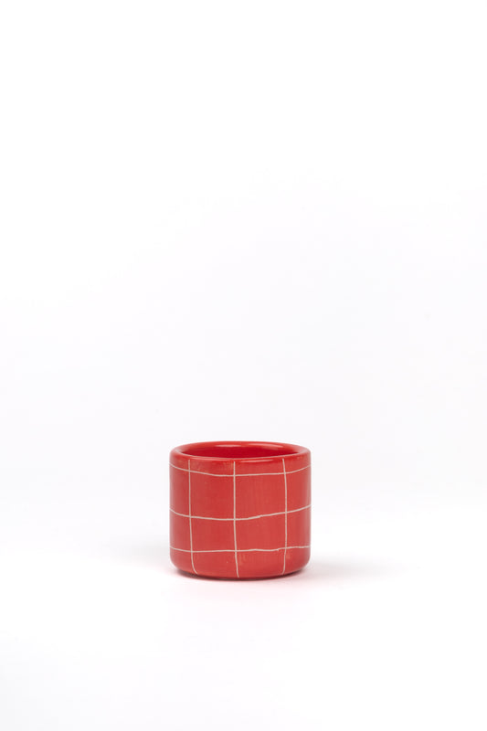 TASSE GRID ROT KLEIN