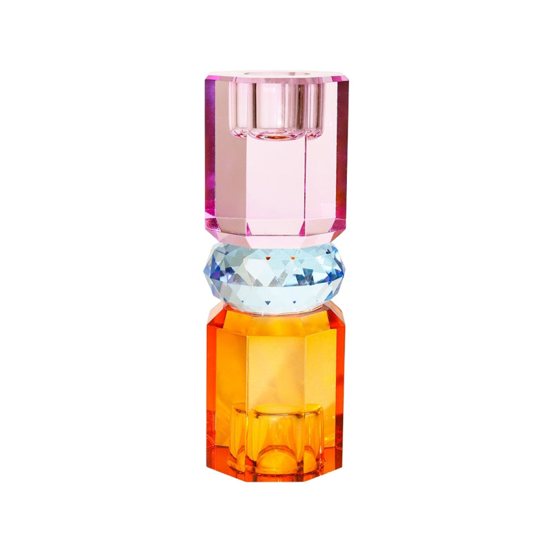 KRISTALLHALTER IN VIOLETT KOBALBLAU BERNSTEINFARBEN