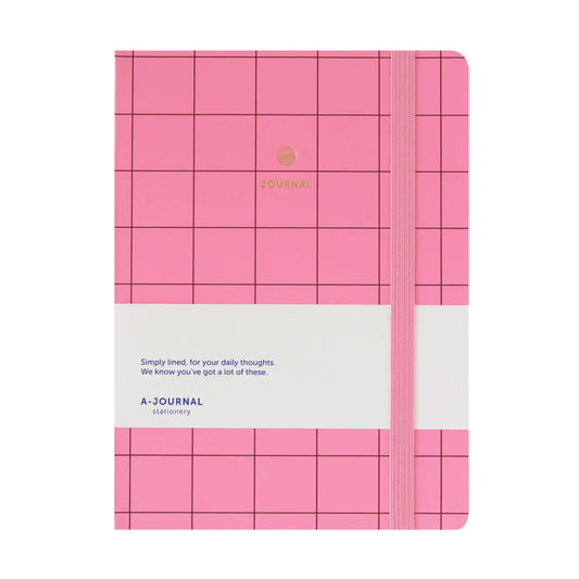 NOTIZBUCH JOURNAL KARIERT ROSA