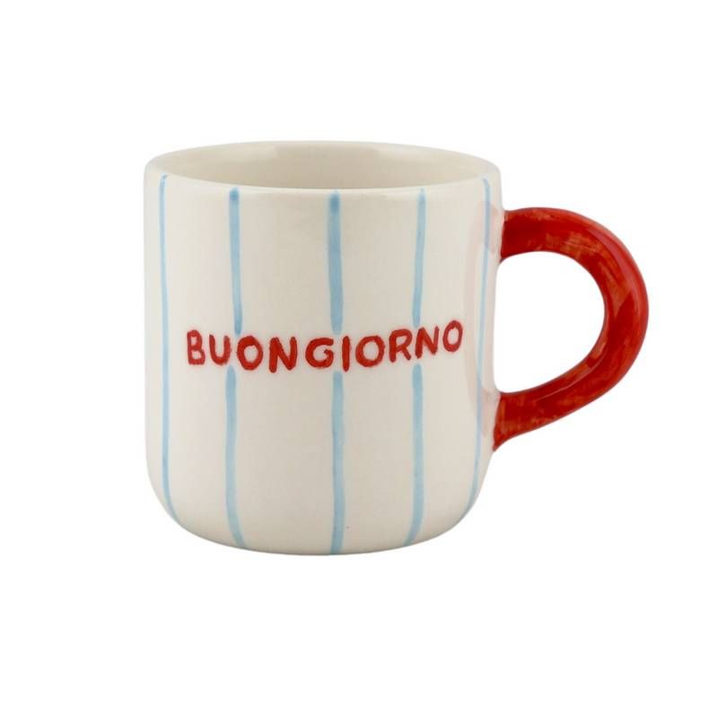 KAFFEETASSE BUONGIORNO GESTREIFT