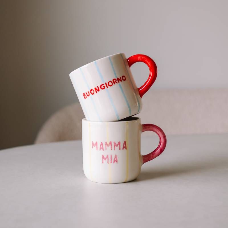KAFFEETASSE BUONGIORNO GESTREIFT