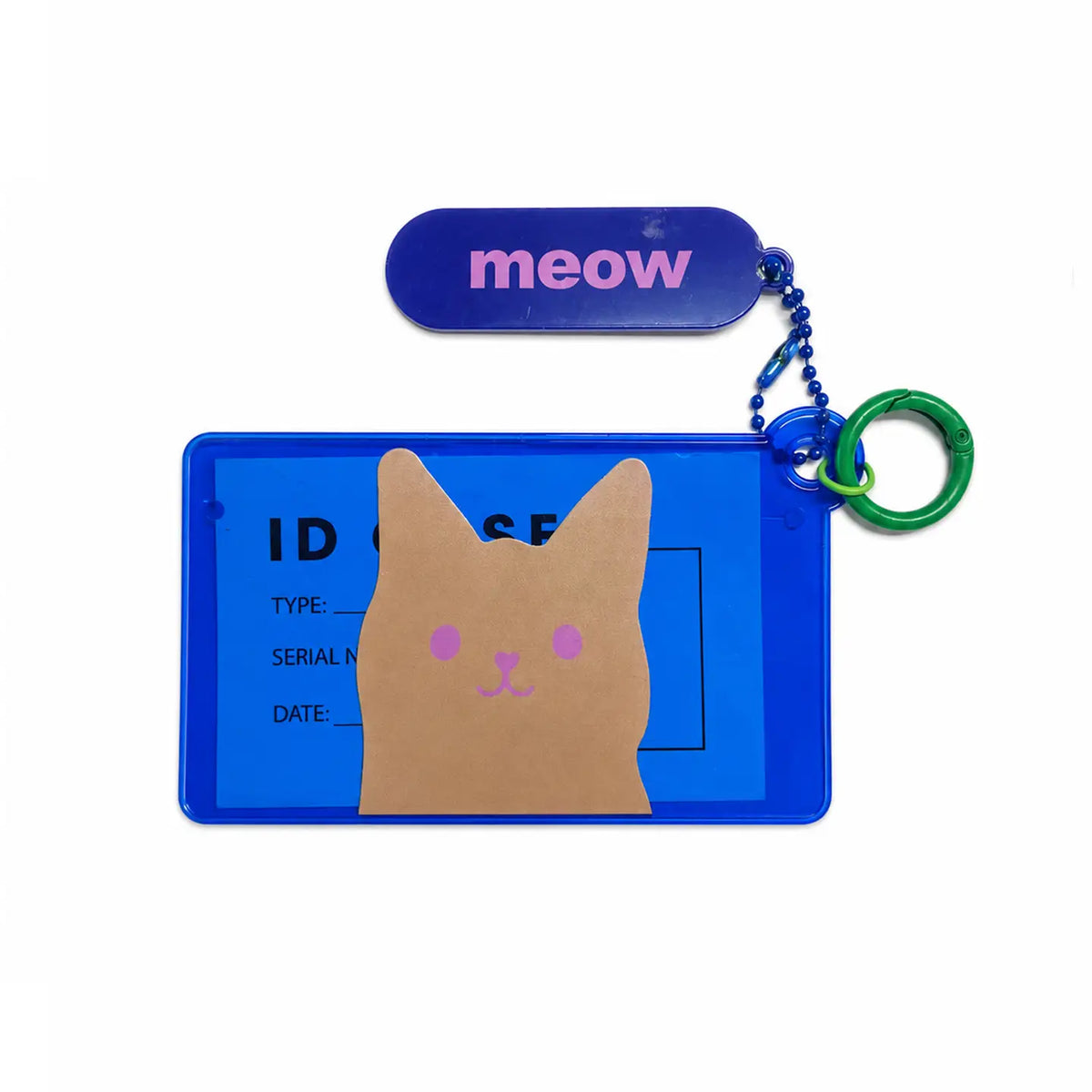 KARTENHALTER KATZE BEIGE BLAU