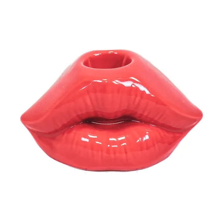 KERZENHALTER LIPPEN ROT
