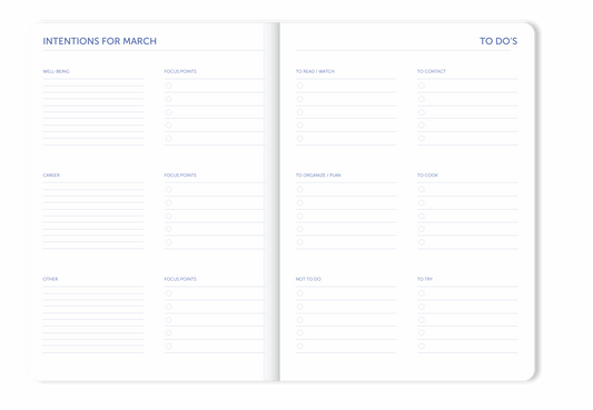 NOTIZBUCH MONTHLY JOURNAL
