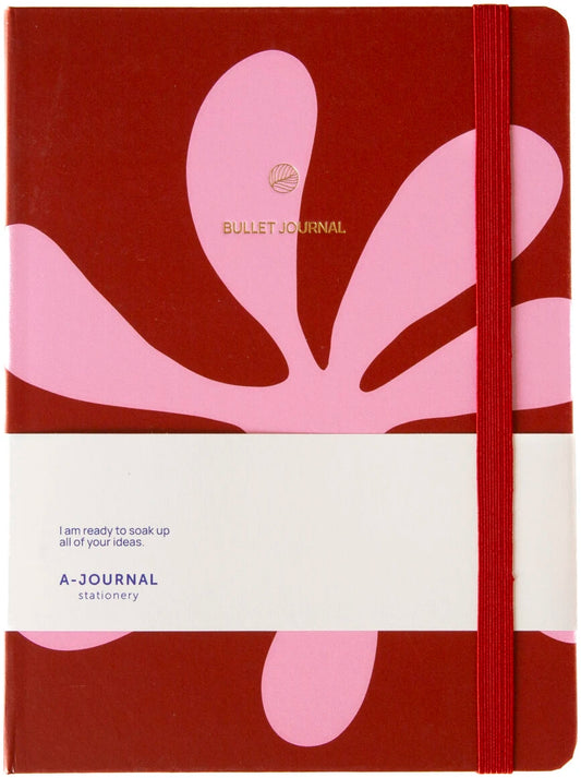 NOTIZBUCH BULLET JOURNAL ABSTRAKT BURGUND