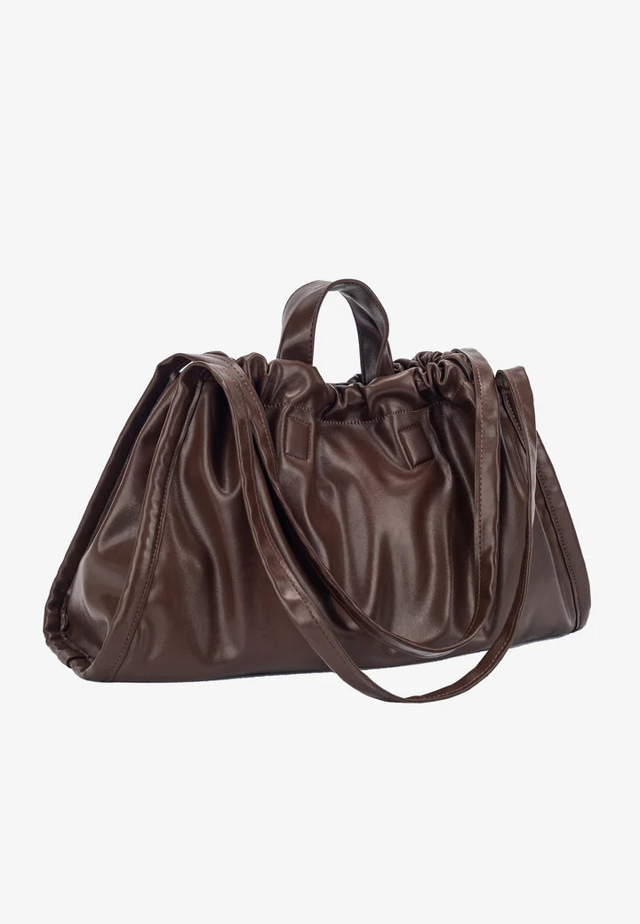 TASCHE SAGE MEDIUM SOFT STRUCTURE - COCOA