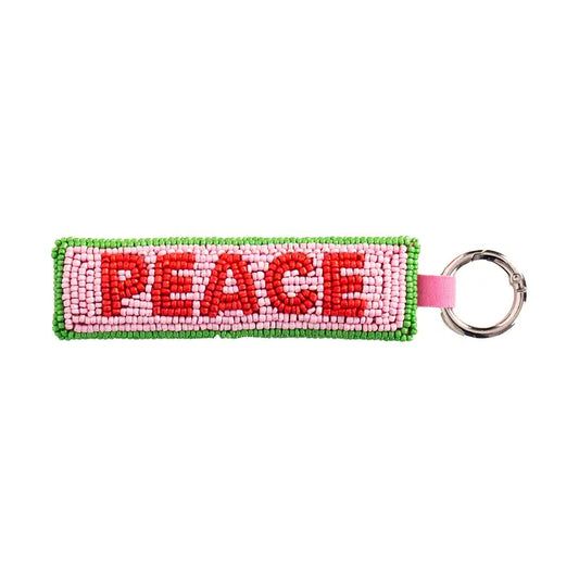 SCHLÜSSELANHÄNGER PEACE PERLEN