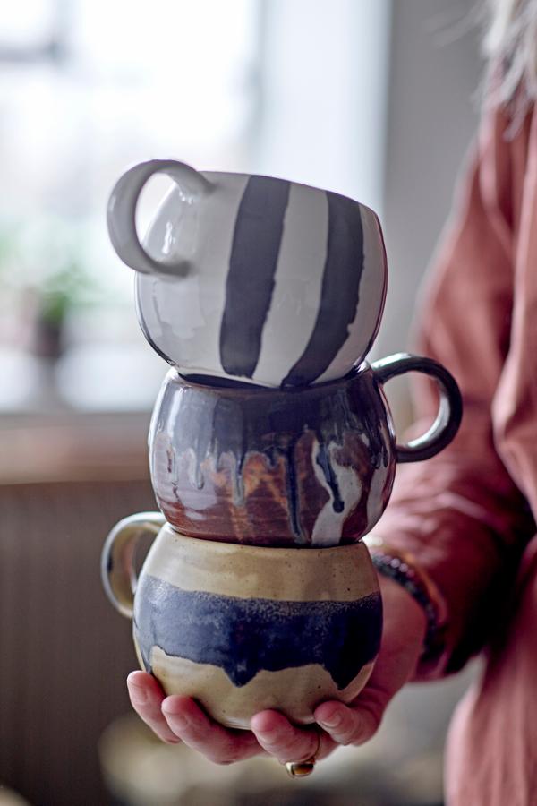 TASSE SERINA STREIFEN SCHWARZ