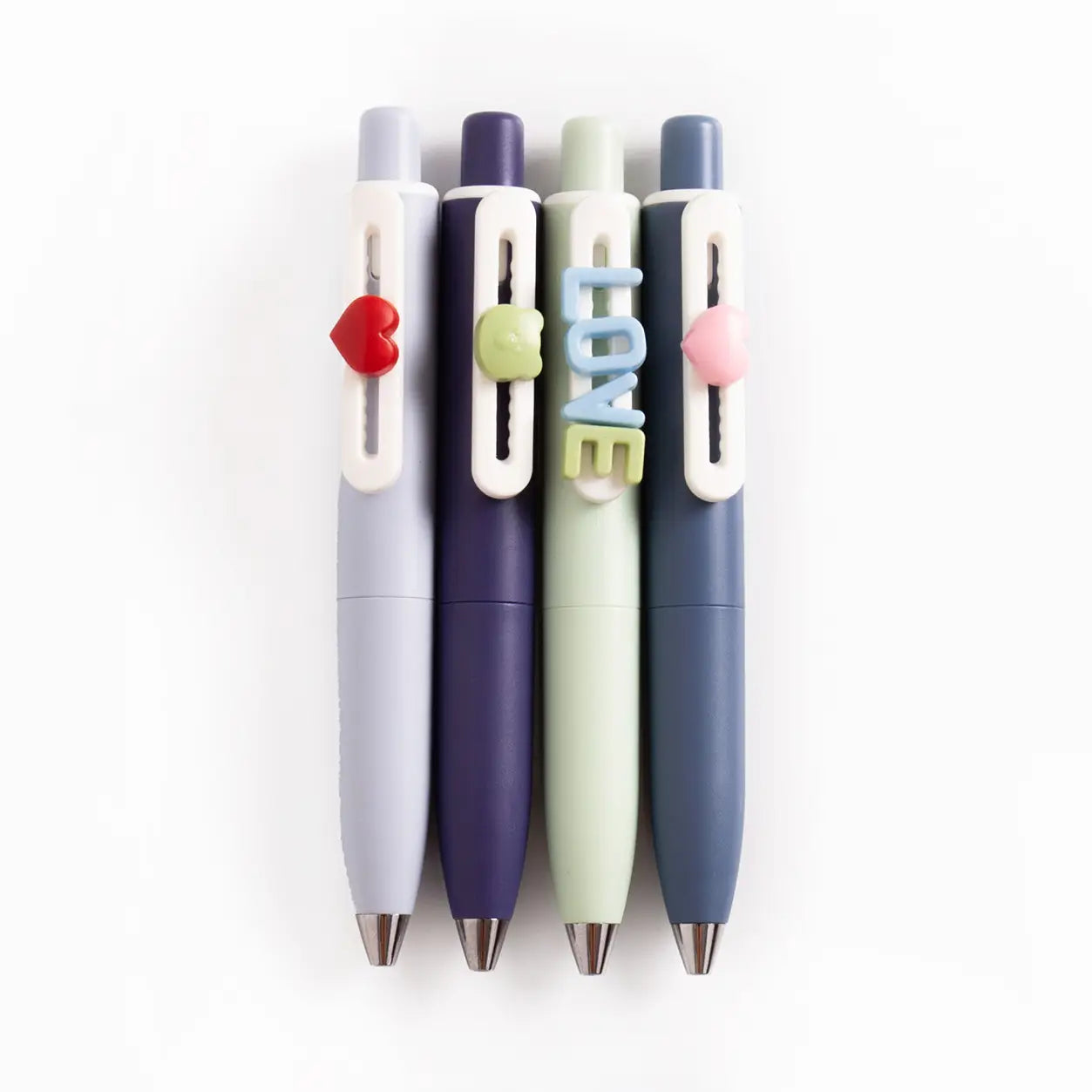 STIFTE 4ER SET MIT CHARMS BLAU