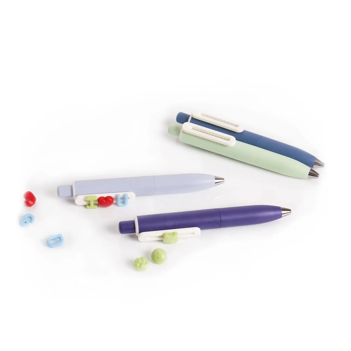 STIFTE 4ER SET MIT CHARMS BLAU