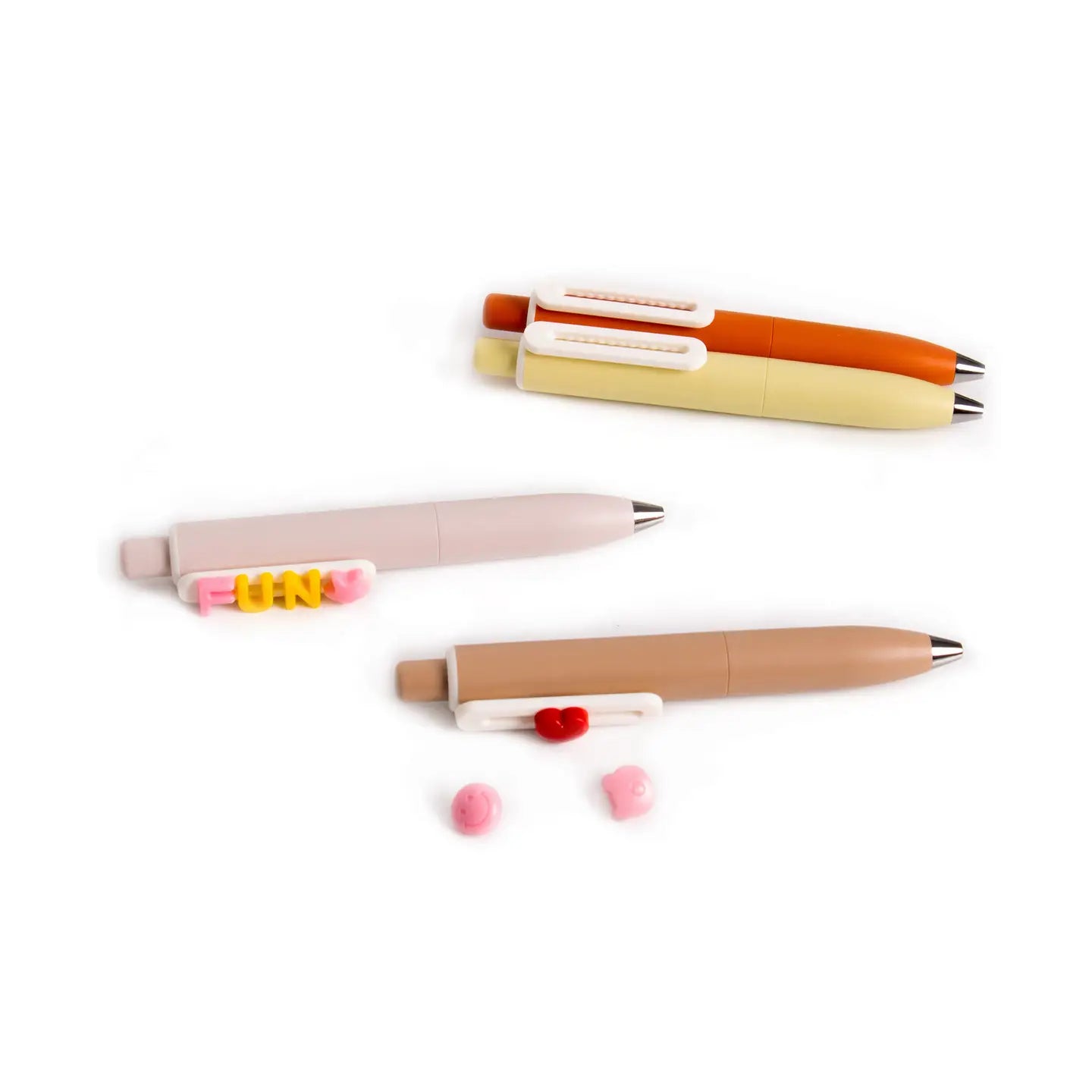 STIFTE 4ER SET MIT CHARMS PASTELL