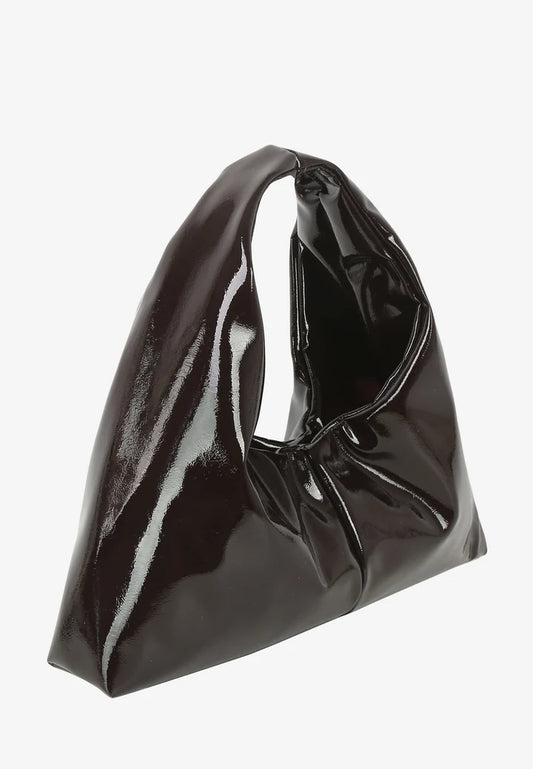 TASCHE SARAH GLOSSY UMBER BROWN