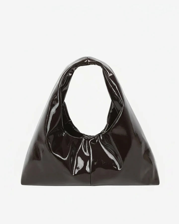 TASCHE SARAH GLOSSY UMBER BROWN