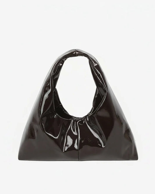 TASCHE SARAH GLOSSY UMBER BROWN