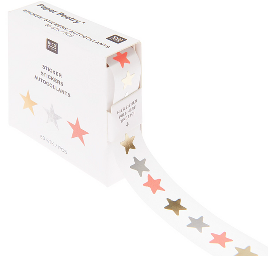 STICKERROLLE MINI NEON STERNE