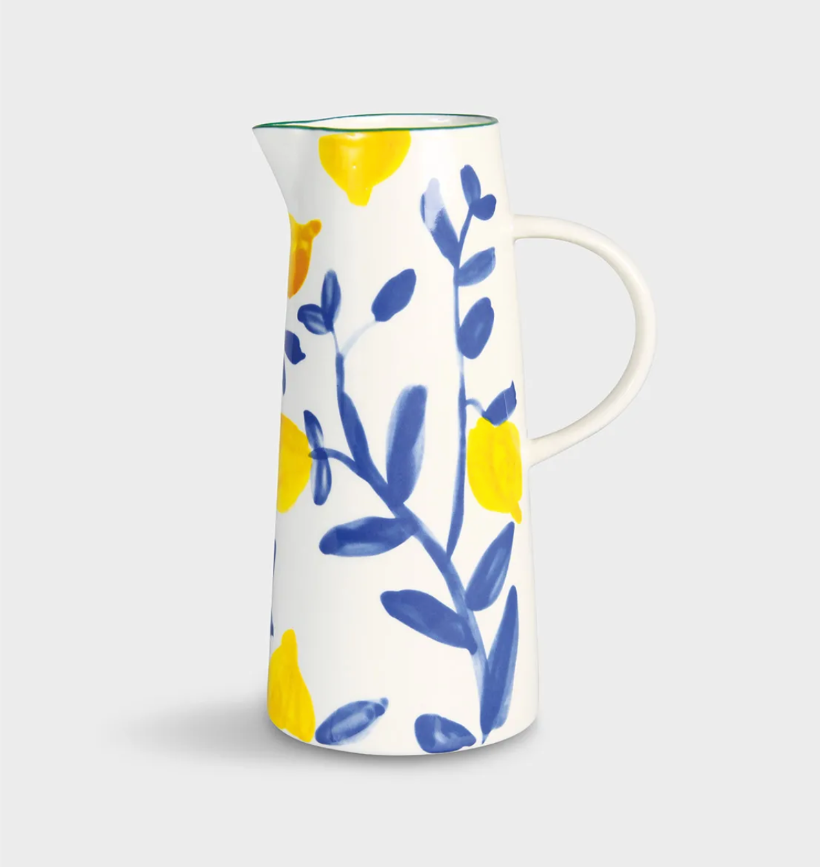KARAFFE MIT ZITRONEN CARAFE LEMON TWIG WEISS