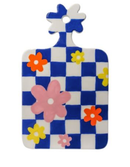 SERVIERPLATTE RAY ROGELIO PETAL PARADISE BLAU WEISS