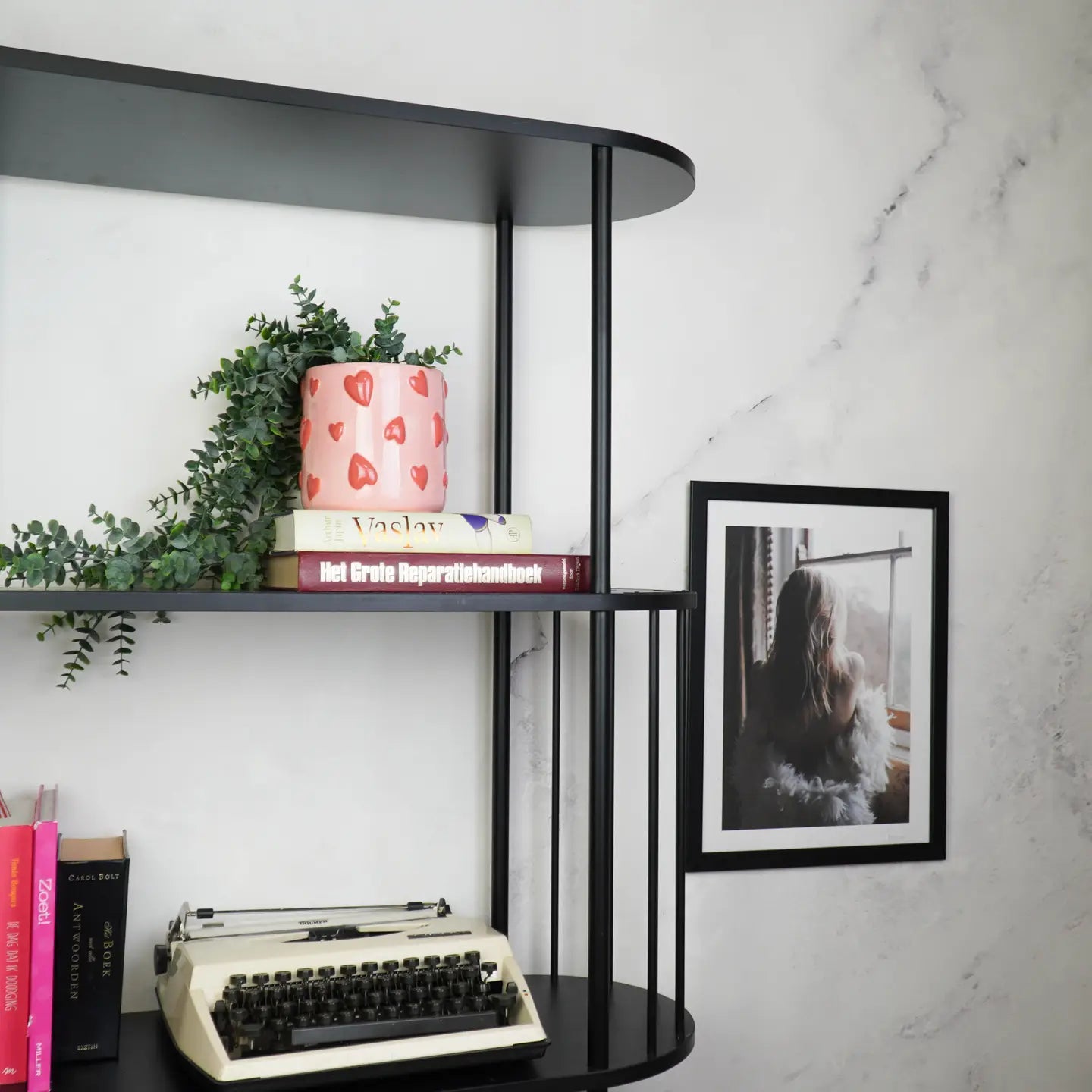 BLUMENTOPF HERZEN ROSA
