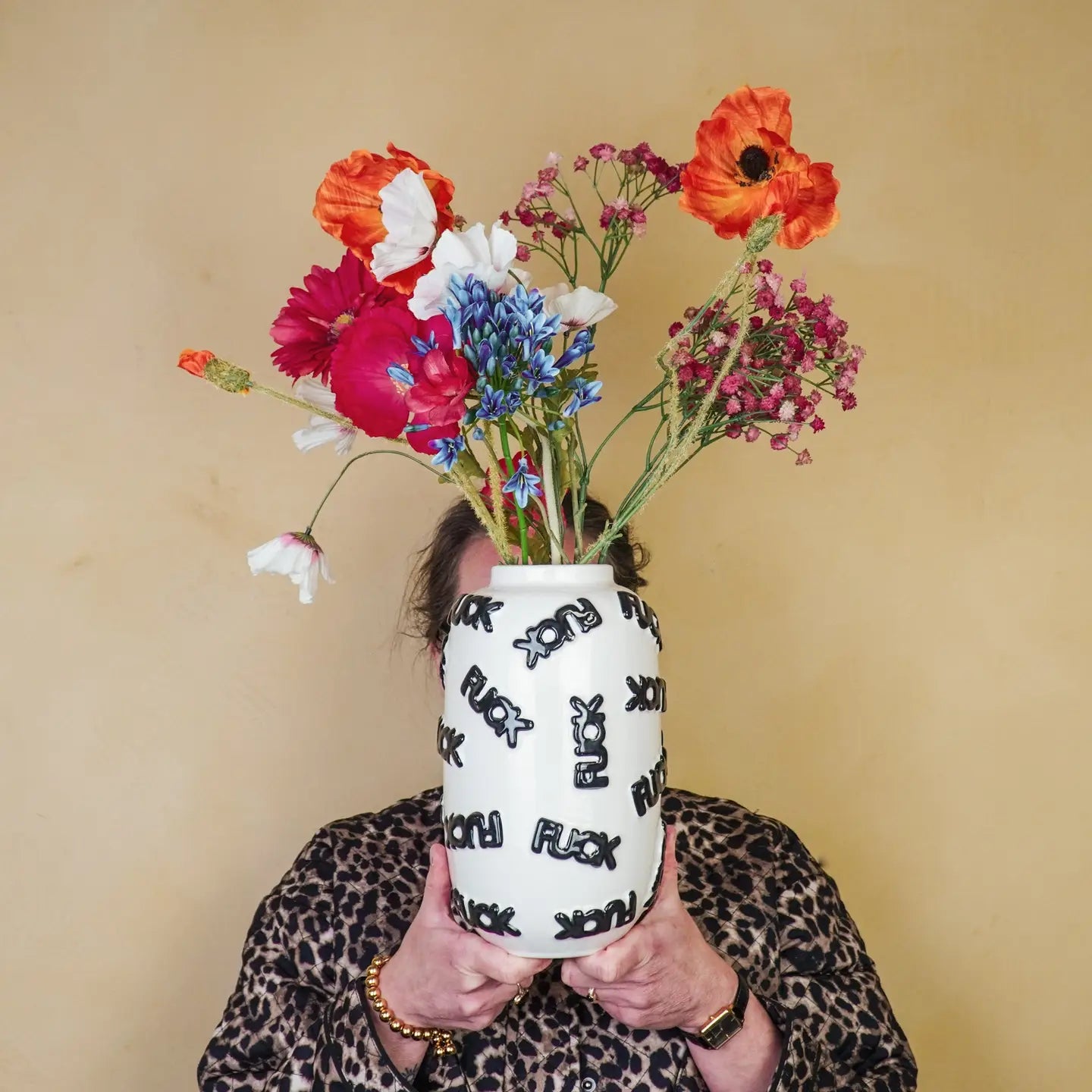 VASE FUCK SCHWARZ WEISS