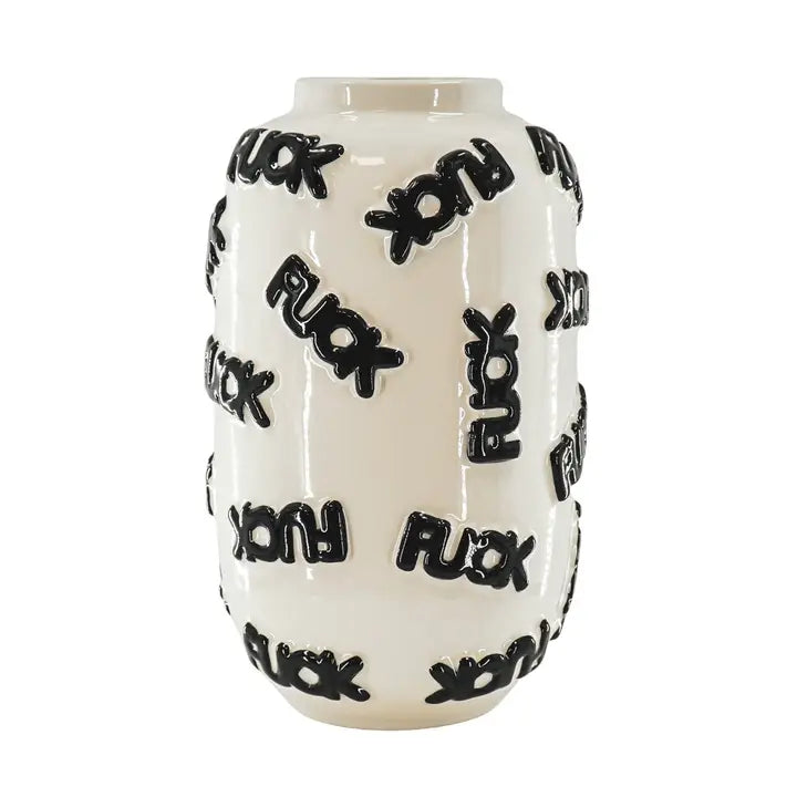 VASE FUCK SCHWARZ WEISS