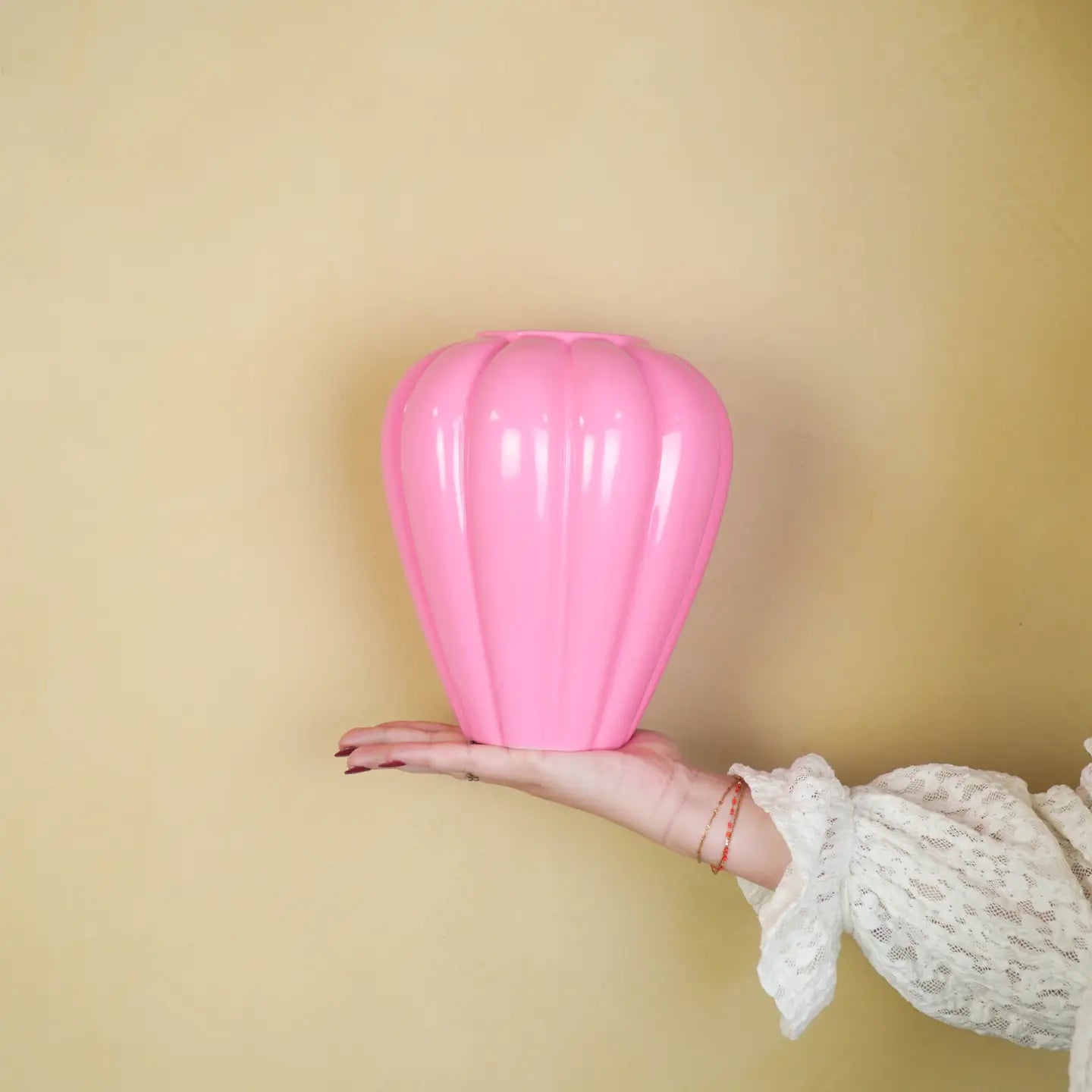 VASE SWIRL PINK