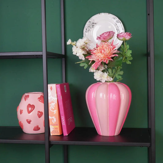VASE SWIRL PINK ROSA
