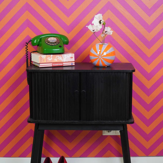 VASE KUGEL SWIRL CIRCUS KLEIN
