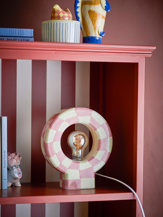 TISCHLAMPE VIALINI KARIERT ROSA