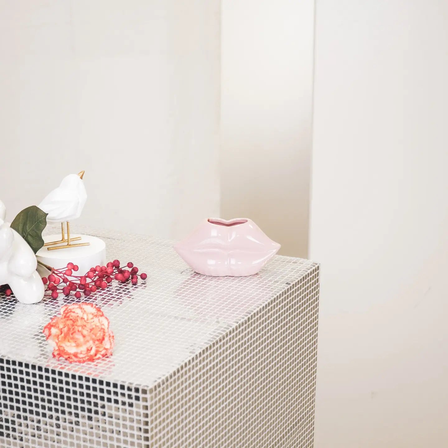 VASE LIPPEN ROSA