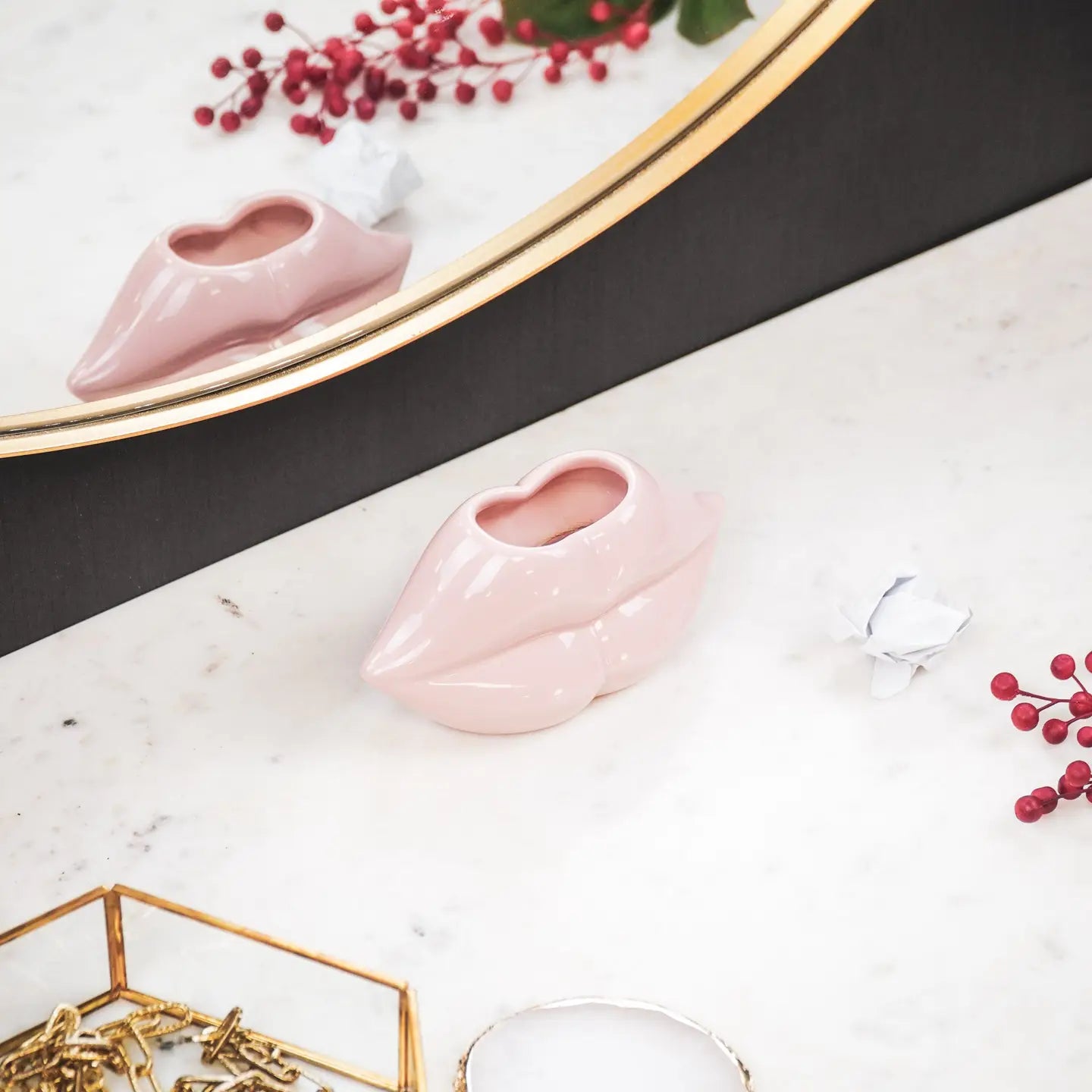 VASE LIPPEN ROSA