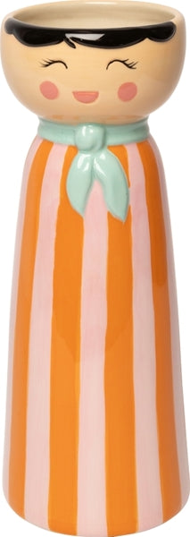 VASE MRS&MISS ORANGE/HELLROT/MINZE 25cm