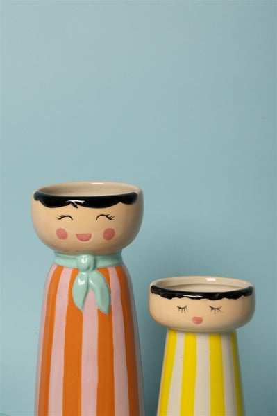 VASE MRS&MISS ORANGE/HELLROT/MINZE 25cm