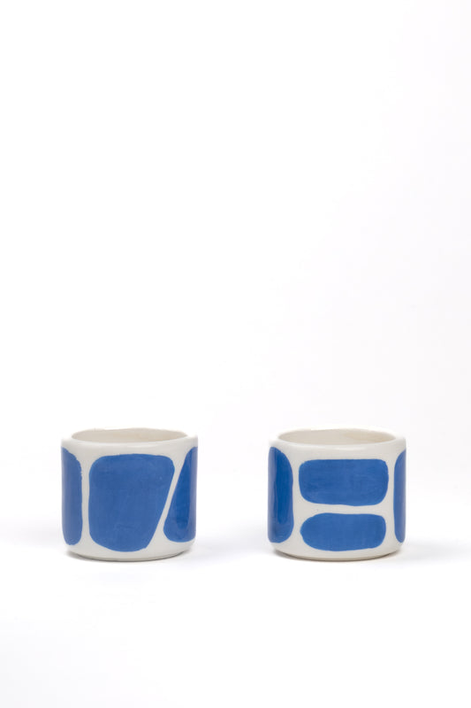TASSE GEOMETRISCHE FORMEN BLAU KLEIN