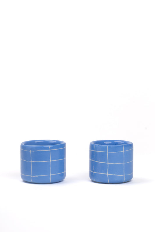 TASSE GRID BLAU KLEIN