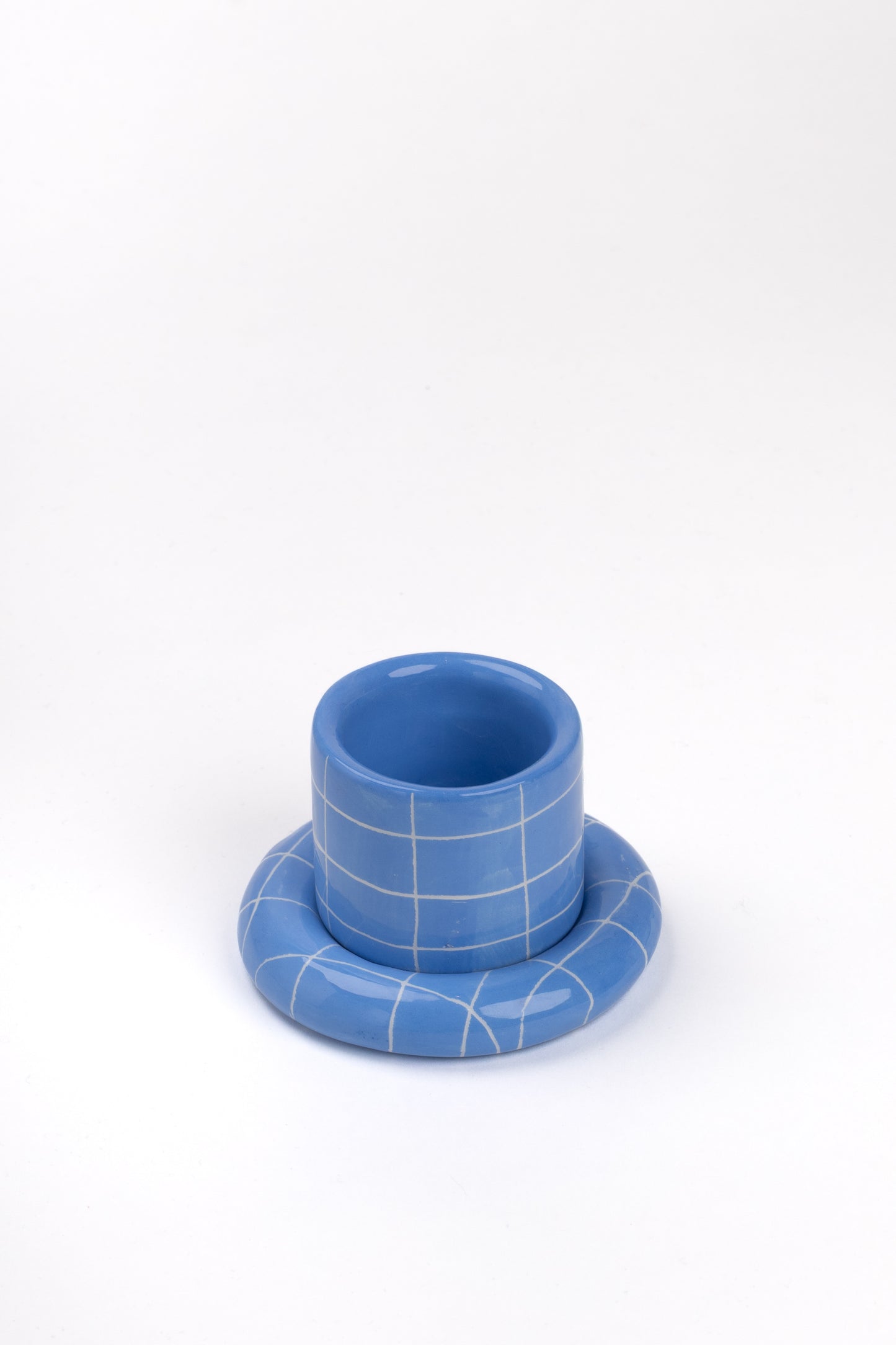 TASSE MIT UNTERSETZER HELLBLAU KLEIN