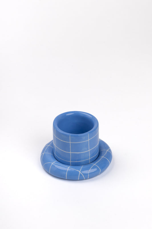TASSE MIT UNTERSETZER HELLBLAU KLEIN