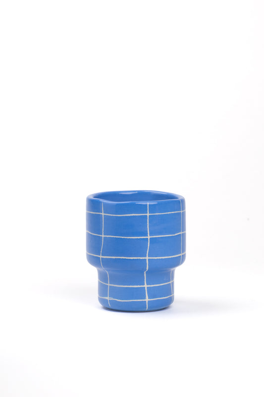 TASSE GRID HELLBLAU GROSS