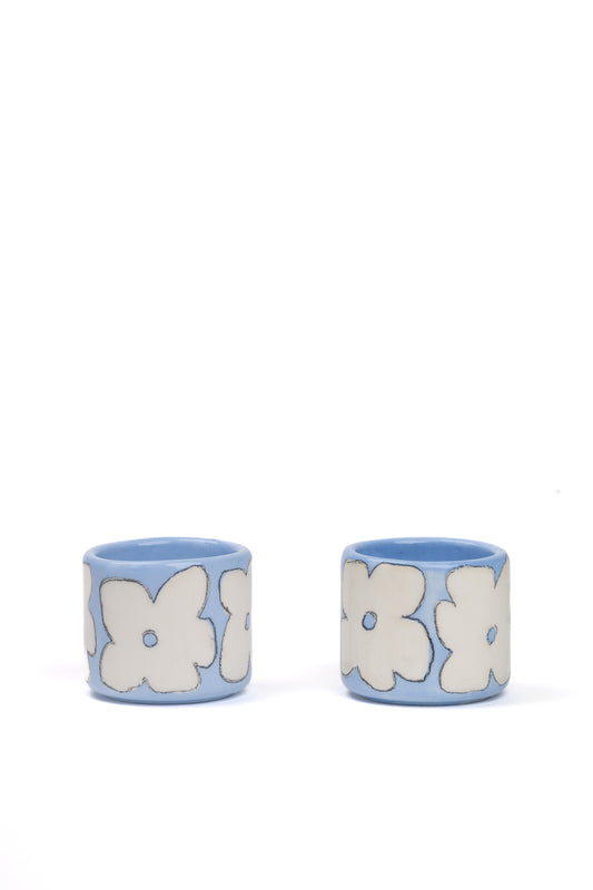 TASSE BLUMEN HELLBLAU KLEIN