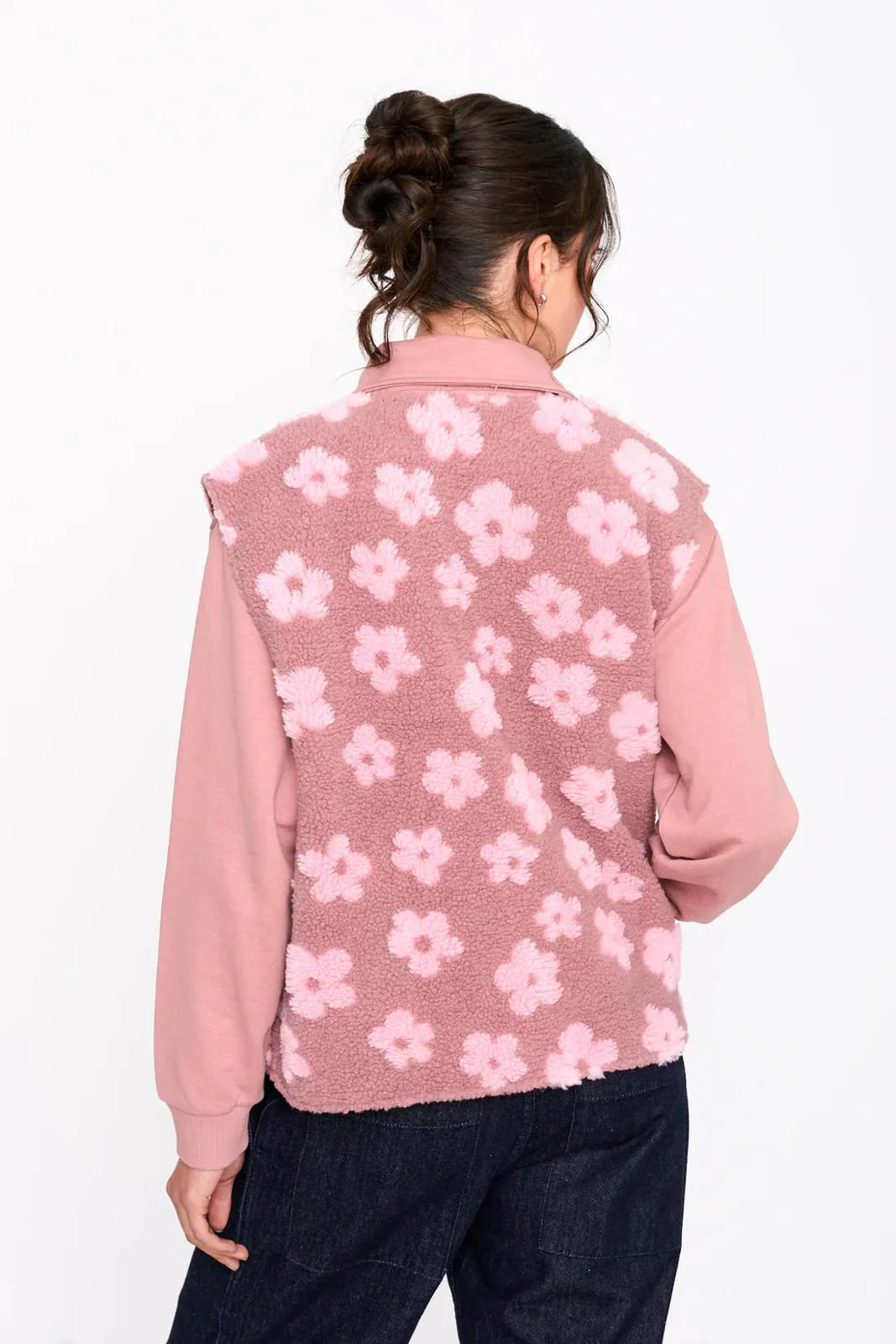 WESTE BLUMEN ROSA/BORDEAUX