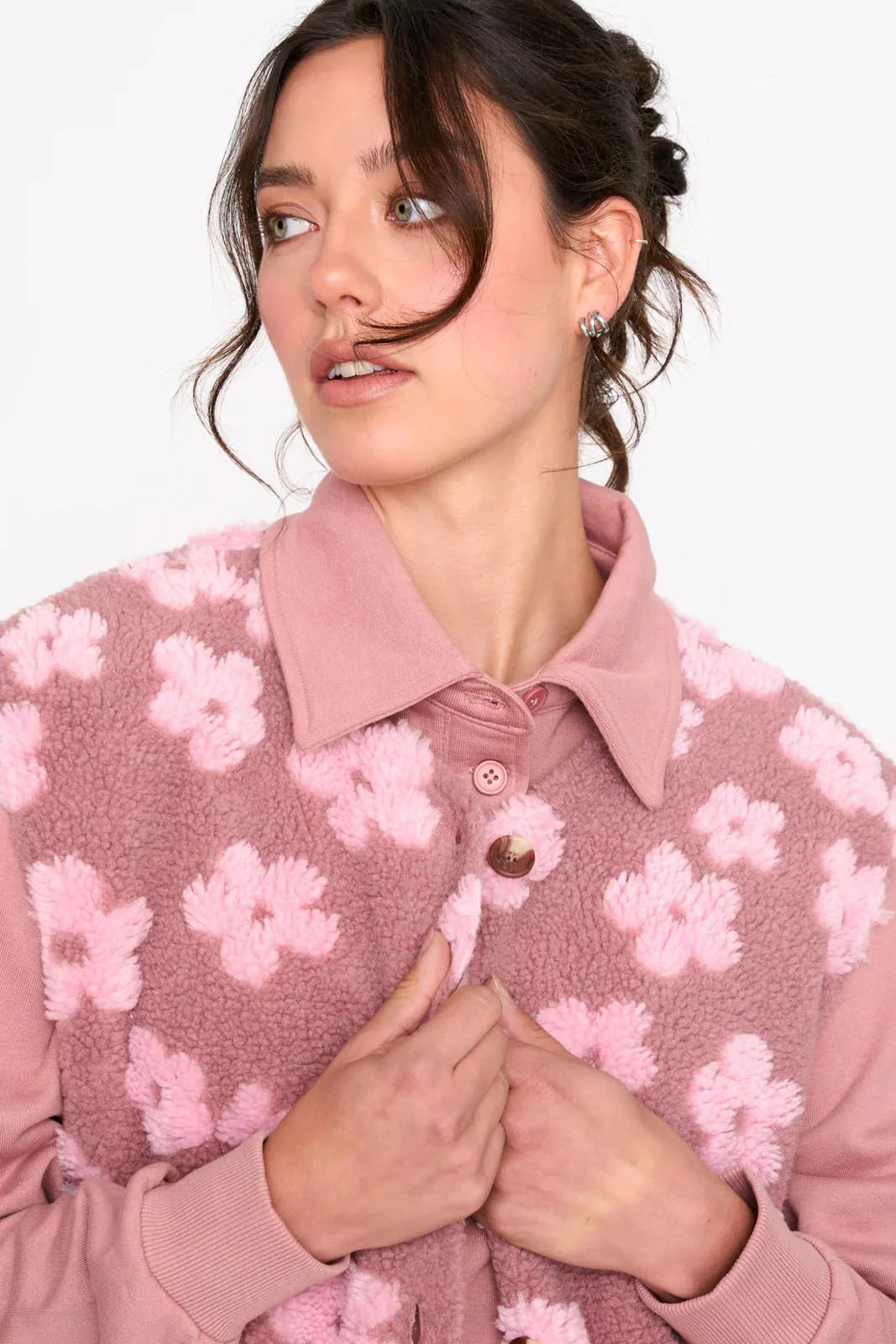 WESTE BLUMEN ROSA/BORDEAUX