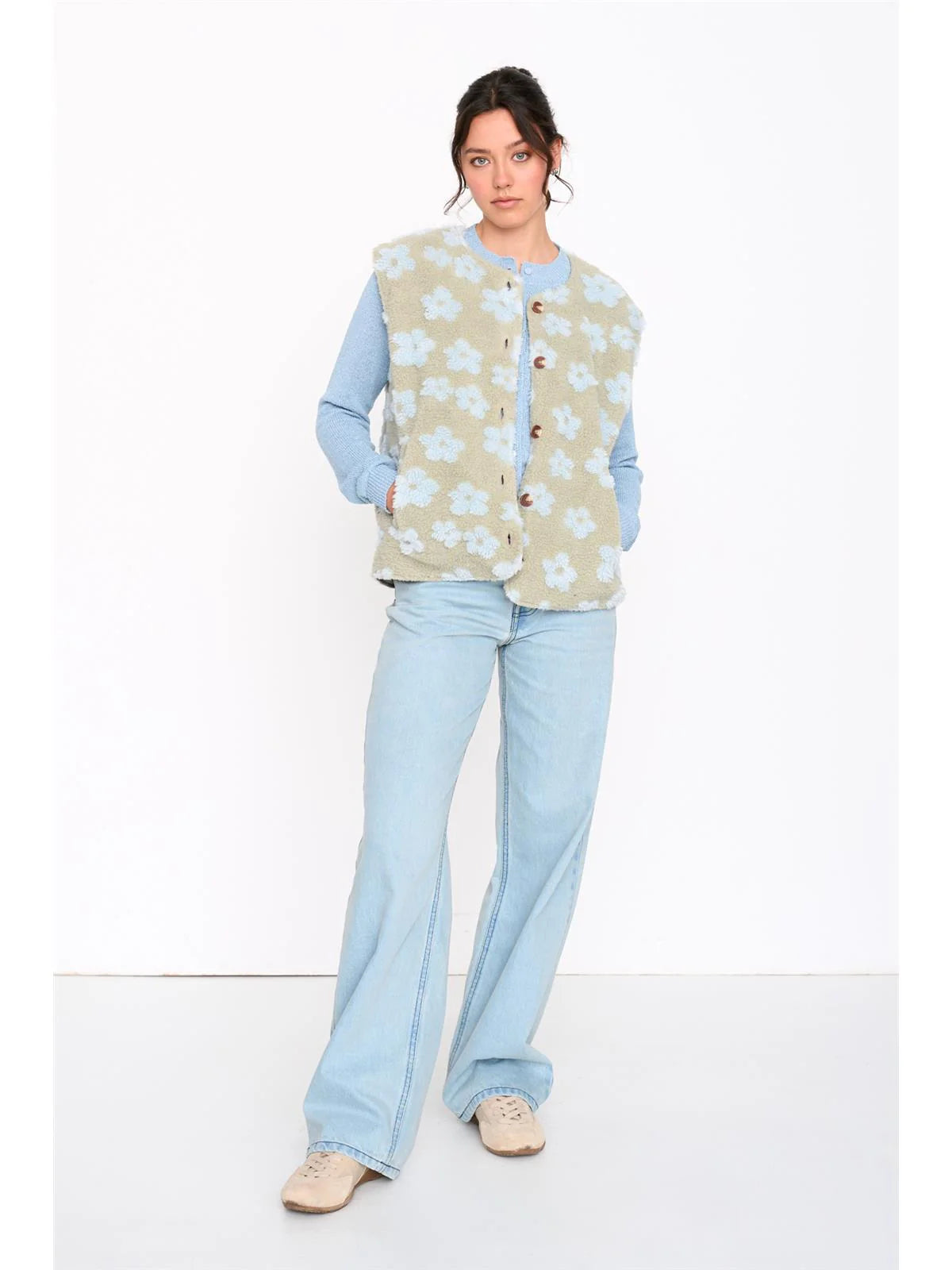 WESTE BLUMEN GRÜN/BLAU