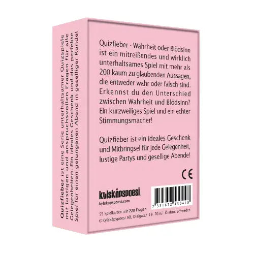KARTENSPIEL QUIZFIEBER WAHRHEIT ODER BLÖDSINN