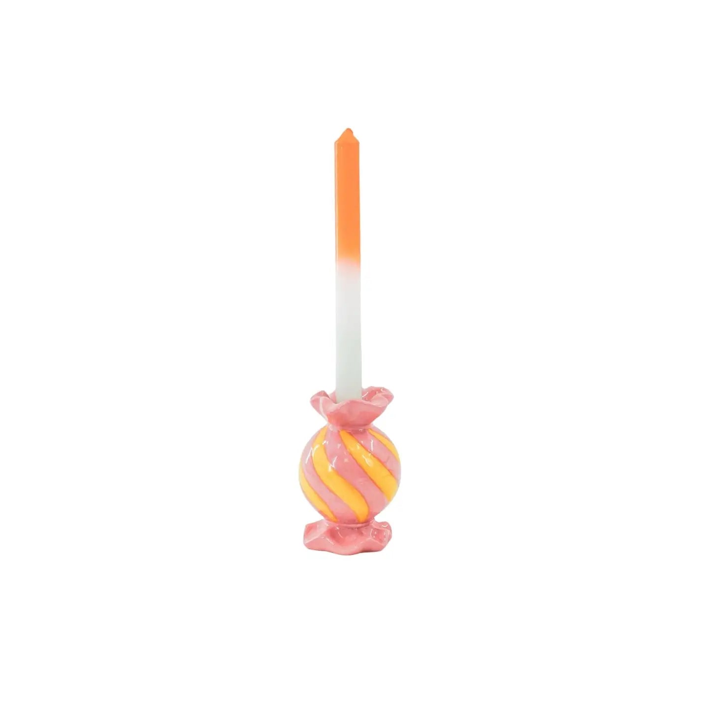 KERZENHALTER BONBON ROSA GELB
