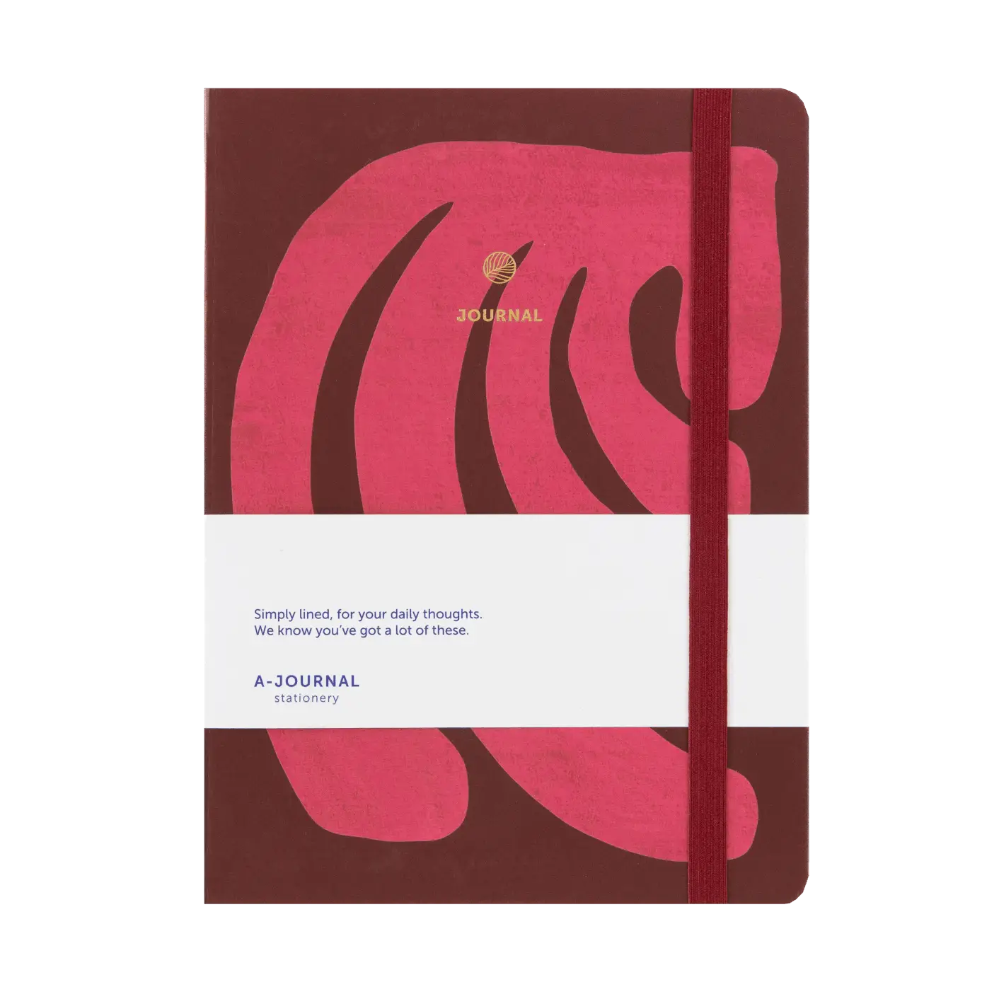 NOTIZBUCH JOURNAL LINIERT ABSTRAKT ROT BURGUND