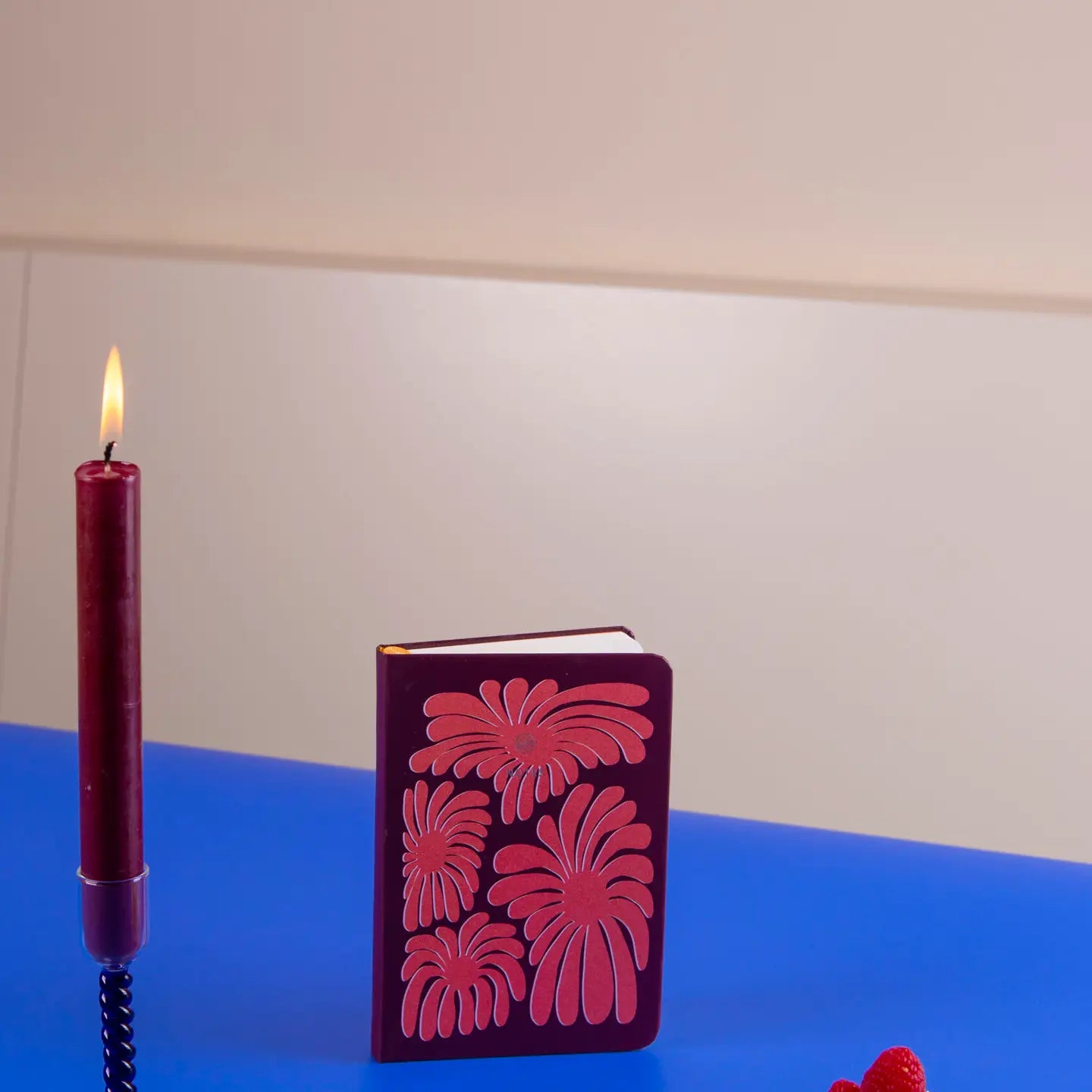 NOTIZBUCH LINIERT A6 KORALLENBLUMEN ROT ORANGE