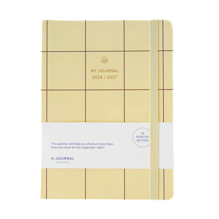 JOURNAL TERMINKALENDER LINIERT 2026/2027 VANILLE