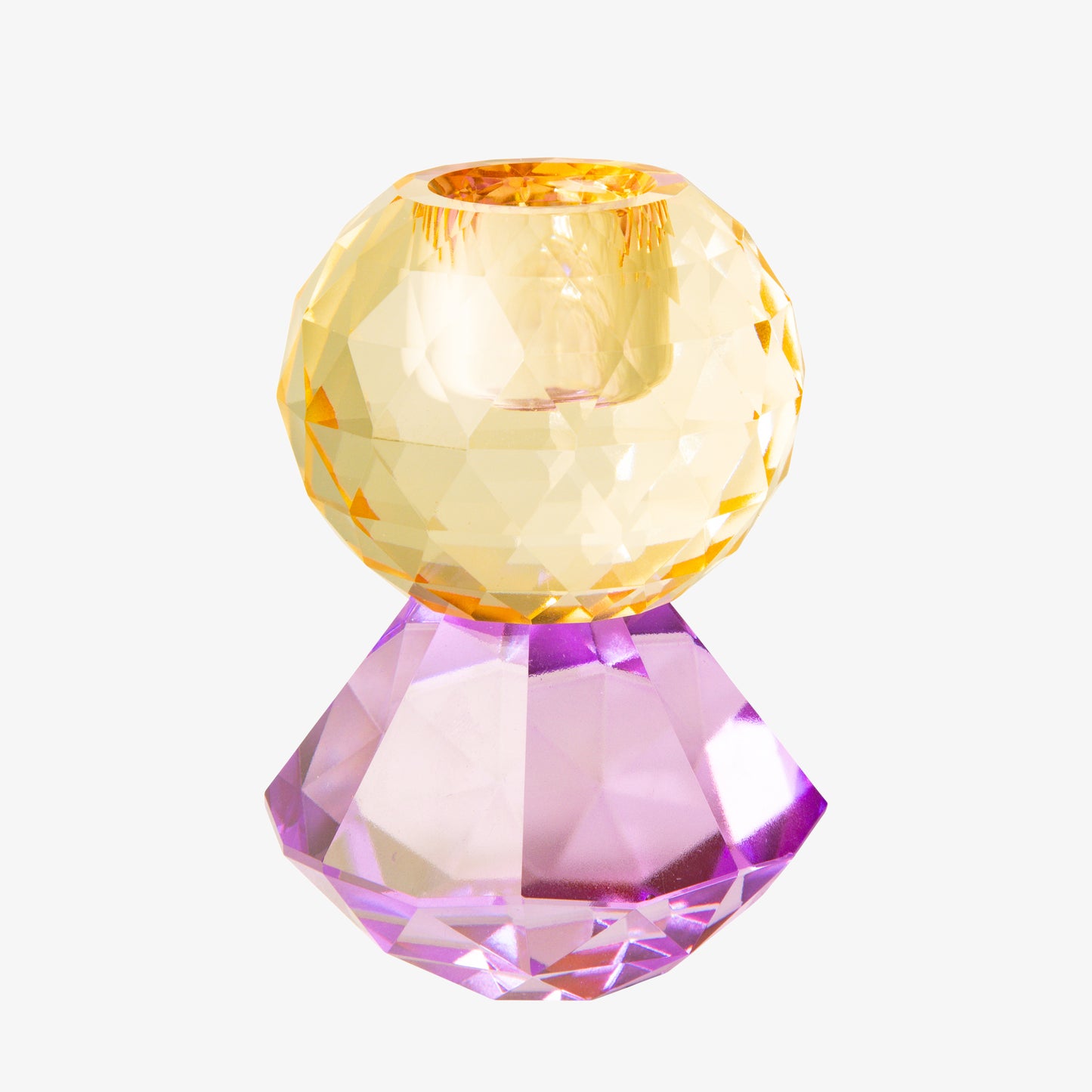 KRISTALLHALTER DIAMANT IN HELLBRAUN VIOLETT