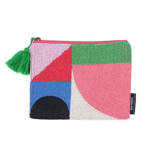 KOSMETIKTASCHE CLUTCH MUSTER GEOMETRISCH