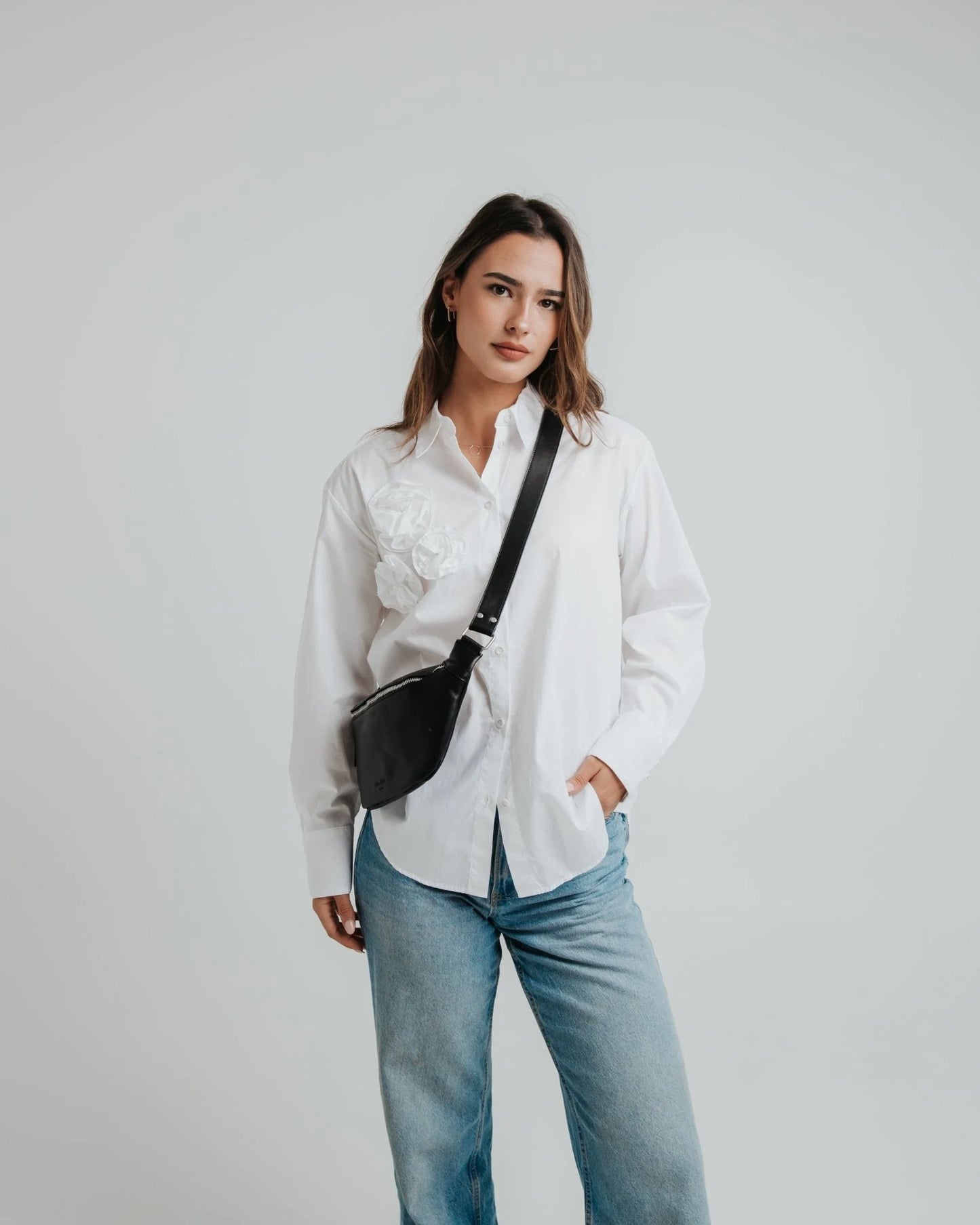 TASCHE FANNY PACK - CROCO PRINT BLACK